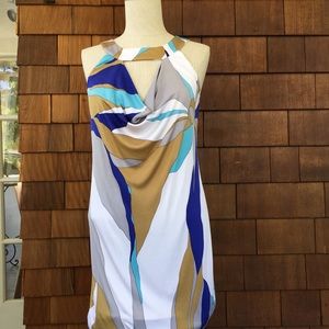 Trina Turk Printed Silk Halter Shift Dress